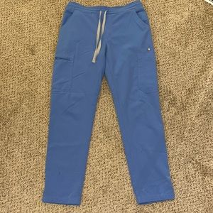 Figs Yola Skinny Scrub Pants XS Petite Ceil Blue